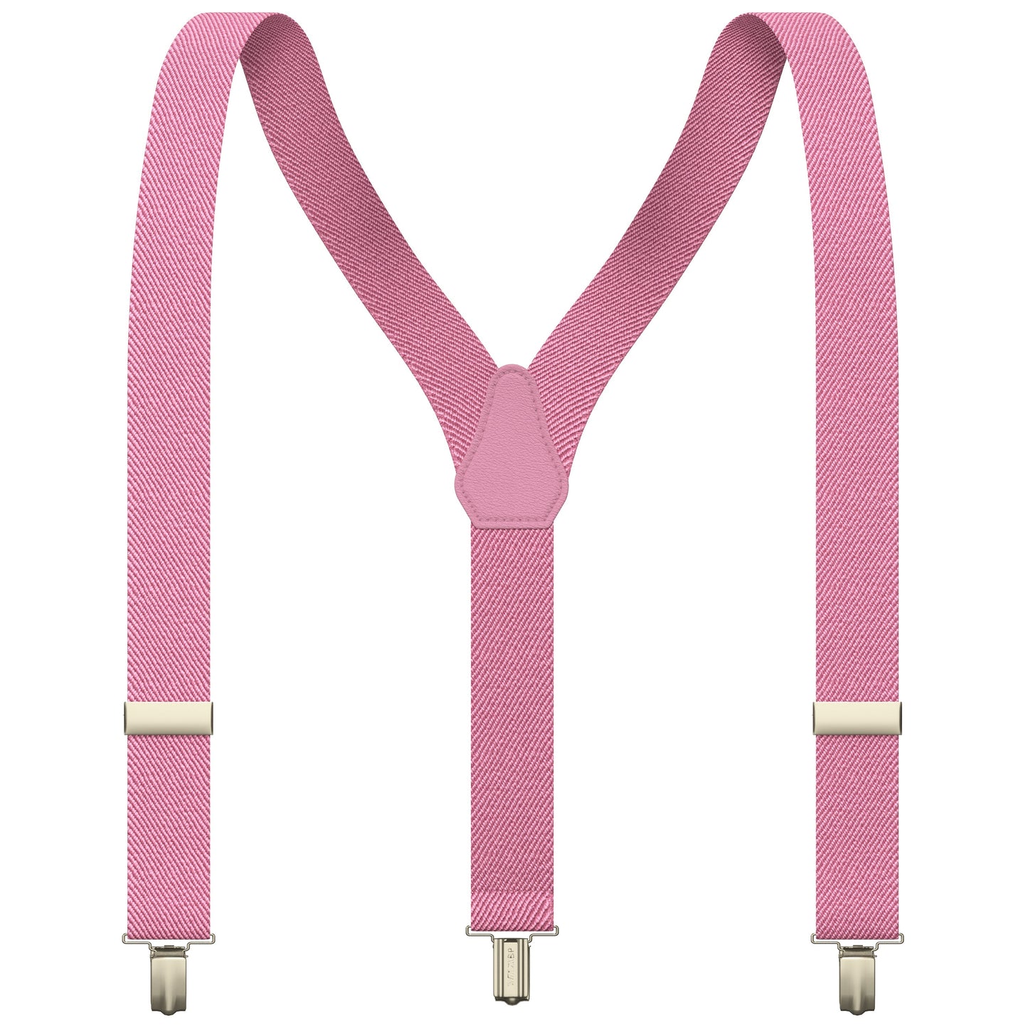 Pink Slim Suspenders for Men & Women Boys & Girls Y-back Shape 1 inch wide